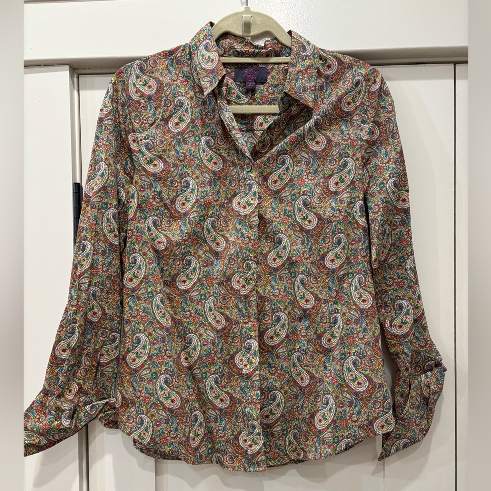 J.Crew Liberty Multicolor Paisley Button Down Shirt